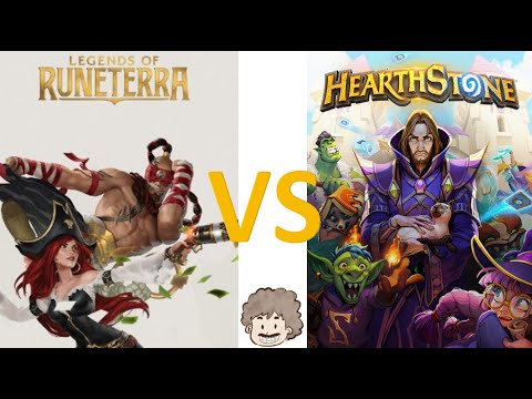 การเปรียบเทียบ Hearthstone กับเกมการ์ดอื่น เช่น Magic: The Gathering และ Legends of Runeterra